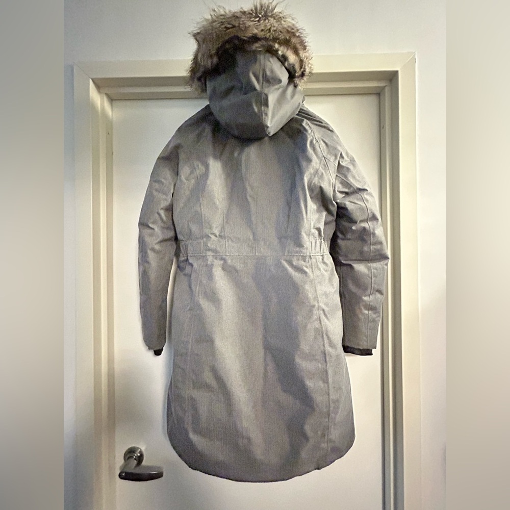 The North Face Gray Puffer Jacket with Fur Hood